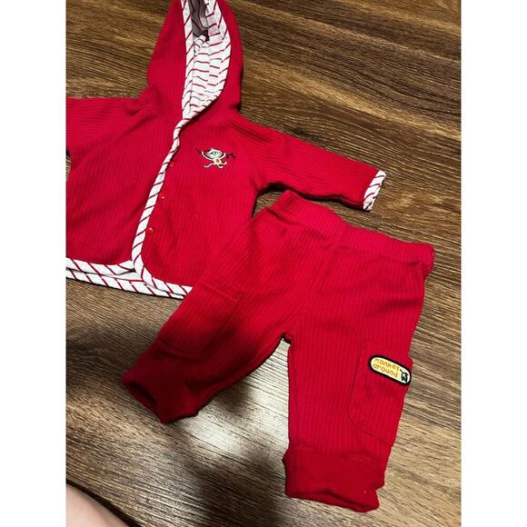 Vintage Baby Connection Red ribbed two piece set - Picture 2 of 7